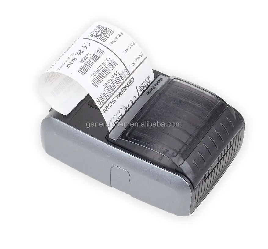 

Generalscan MP200 Mobile Mini Wireless Bluetooth Barcode Printer, Grey