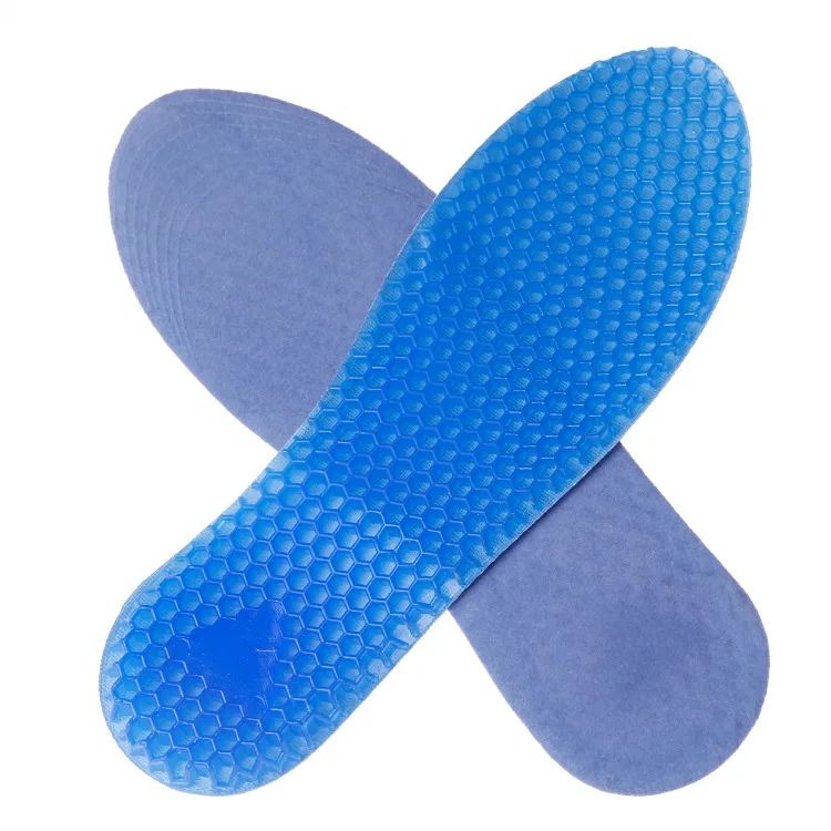 

wholesale shock proof cuttable PU gel with velvet sports honeycobm orthopedic insoles orthotics