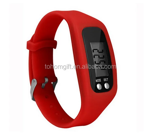 

Factory wholesale silicone wrist step counter smart wrist watch pedometer for kids, 8 colors