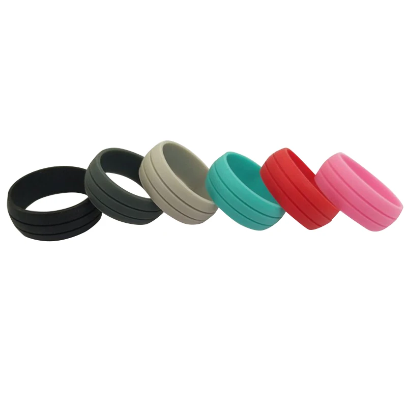 

Silicone Wedding Ring For Men By Soleed Rings Safe and Sturdy Silicone Rubber Wedding Band, Customized colors