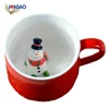 China wholesale novelty design little Snowman christmas cups for tea coffee