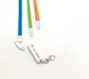 Colorful USB cable with multi functions as promotional gifts Nylon charging cable 3 in1