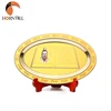 Ellipse Shape Plates Oval Metal Academic Award Technical Achievement Geographer Outstanding Work Prize Honor Paque Gold Custom