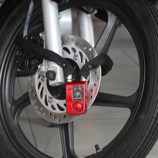

mobile phone app remote control keyless bike lock burglar proof smart bicycle alarm Lock, Black, blue or customized