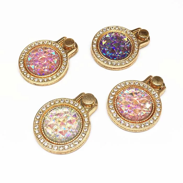 Crystalline Bling Bling Mobile Phone Accessories Folding Mobile Cell Phone Holder Diamond Rhinestone Sockets For Smartphone
