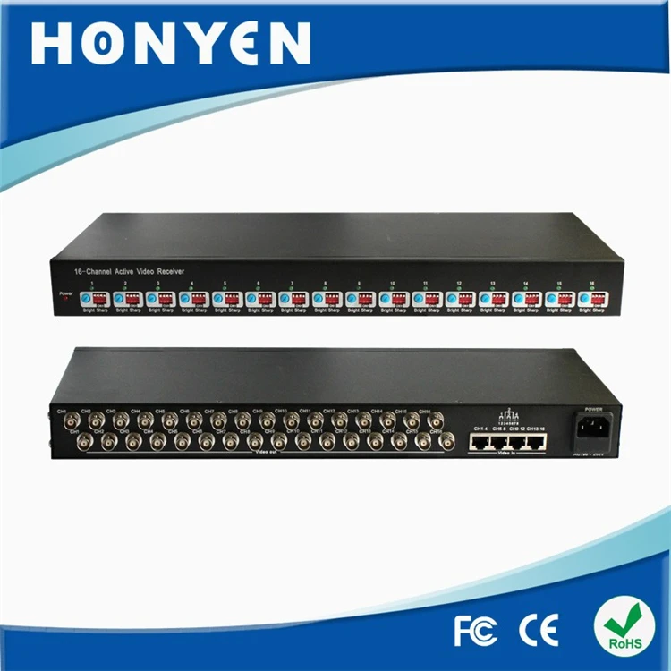 Best selling CCTV accessories UTP 16 channel active video balun HY-1611R