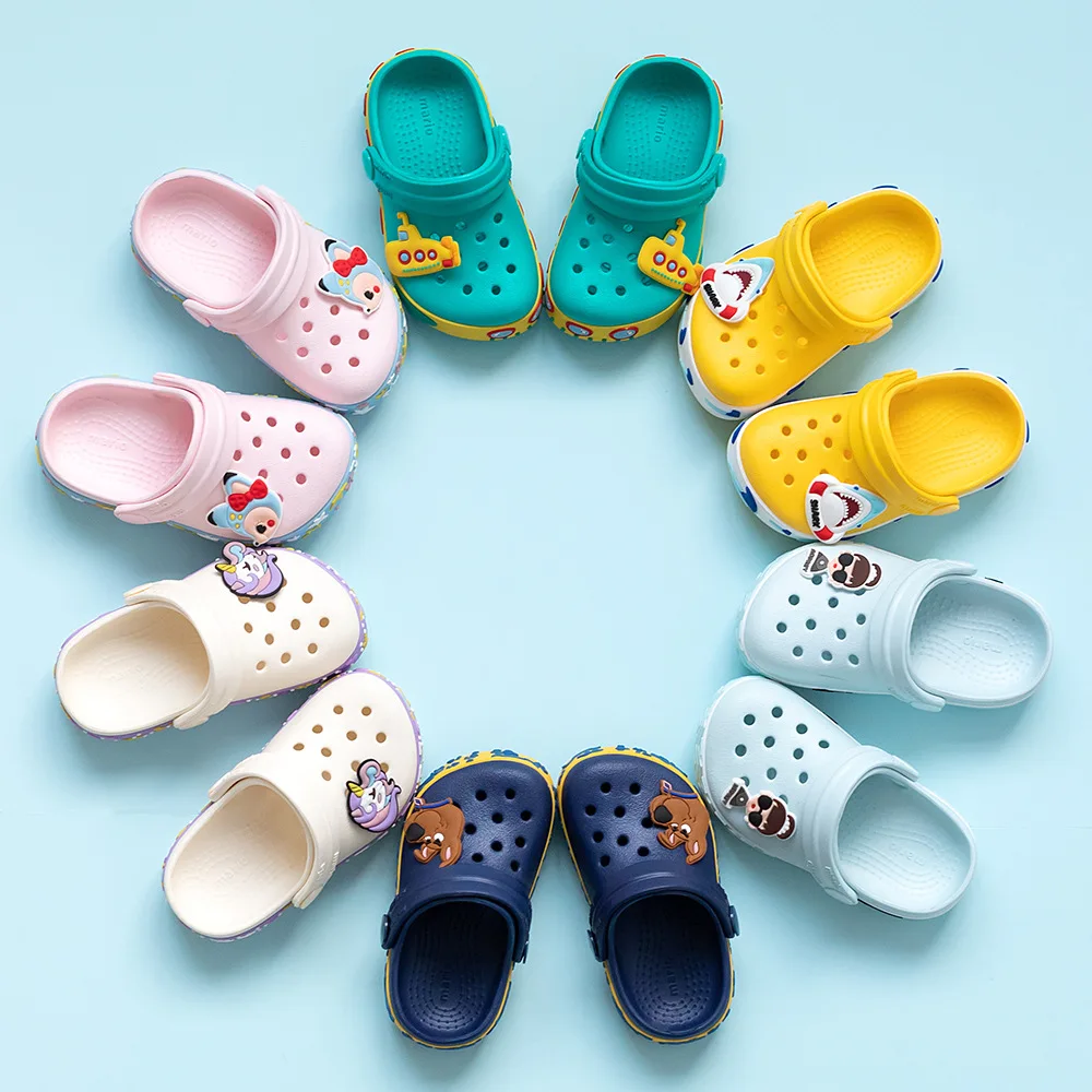 

2019 New Summer 1-6 Children Hole Clogs Shoes Cute Baby Non-slip Indoor Cool Slippers, Picture