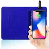 New product PU leather Mouse Pad QI wireless charging Pad for iPhone X stable Charging mouse mat wireless charger