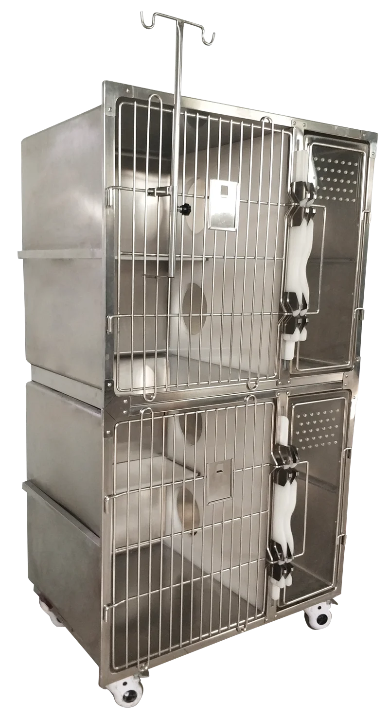 304 Stainless Steel Pet Equipment Pet Cat Cage For Veterinary Hospital
