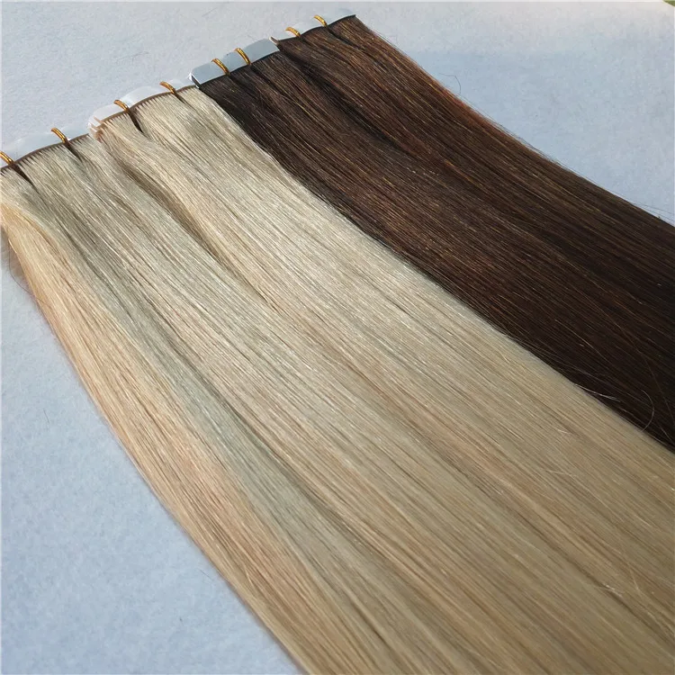 

new colors top quality human tape hair extension sew in hair extensions