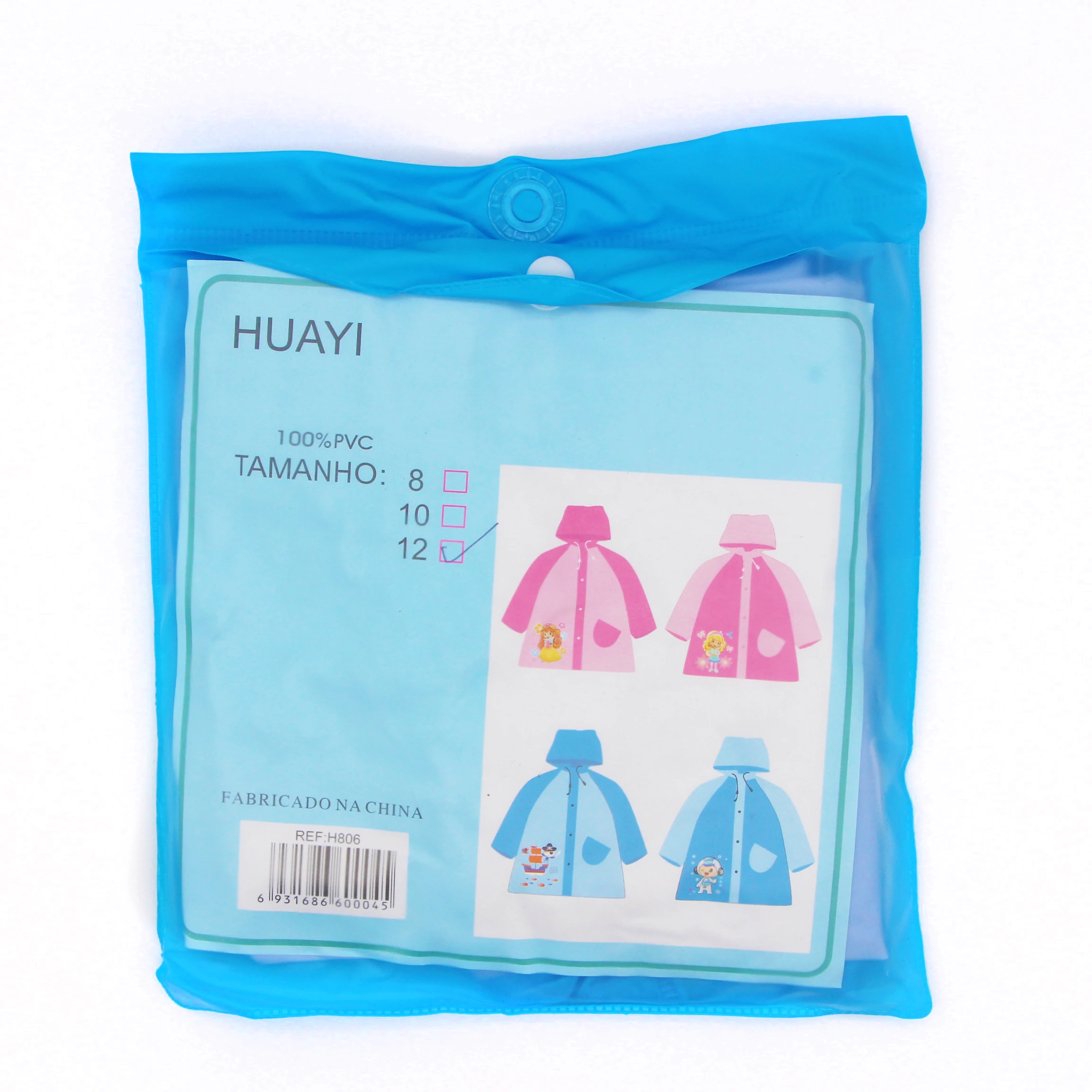 Hikingblue Pvc Cartoon Waterproof Childrens Rain Coat For Kids