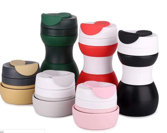 

Mini drinking silicone foldable sport water bottle, Custom