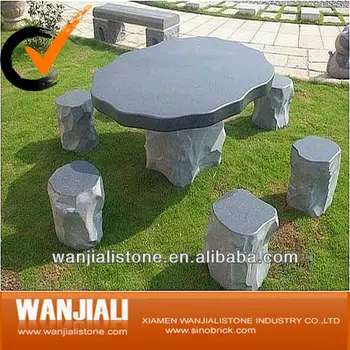 Black Garden Stone Table - Buy Garden Stone Table,Garden Stone Tables