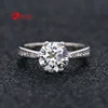 Beautiful and fashionable ladies ring moissanite 6 claw ring 2 carat EF color moissanite wedding ring