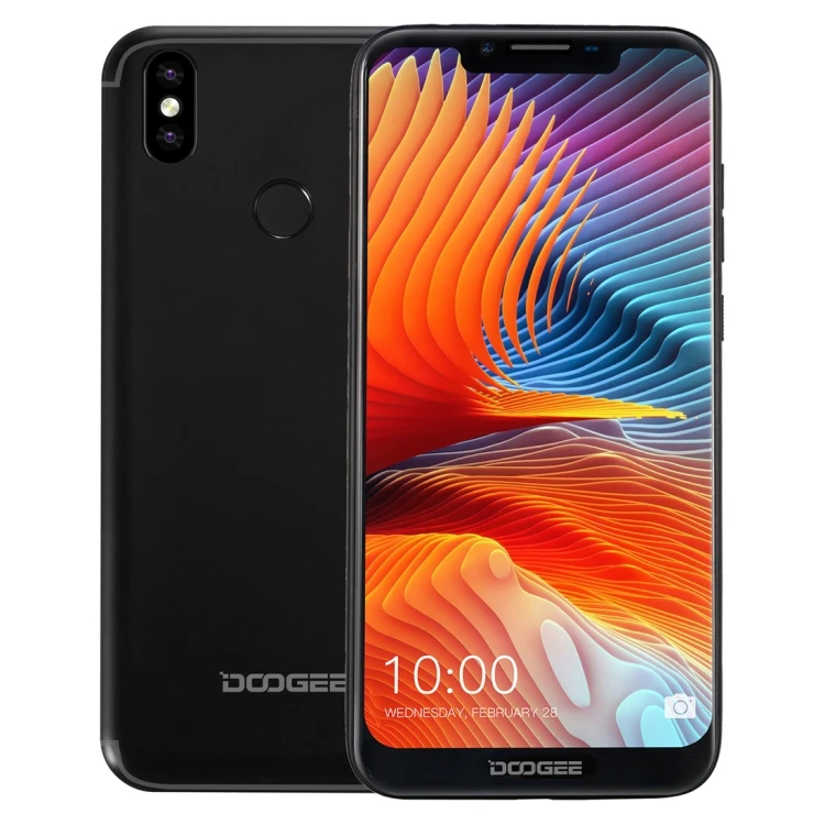 

DOOGEE BL5500 Lite Mobile Phone 4G DTouch Fingerprint 5500mAh Battery 6.19 inch U-notch Android Smartphone, Black gold silver