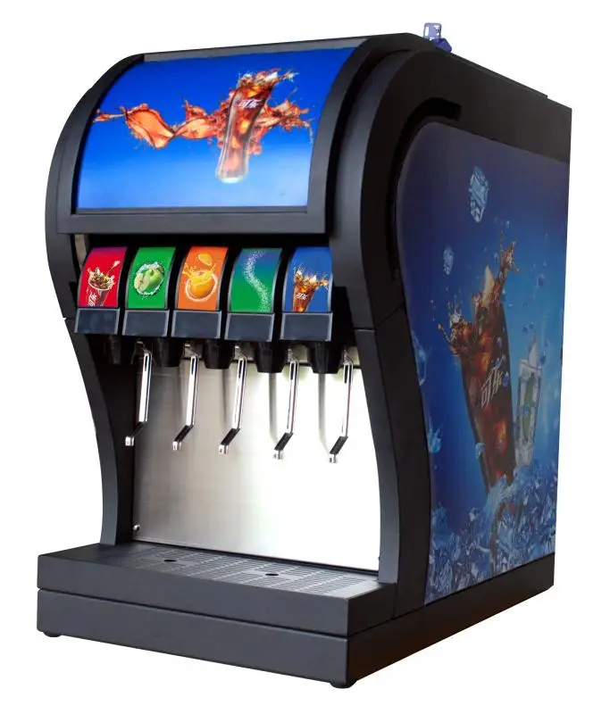 

OEM Table top five head carbonated beverage filling cola make dispensing machine for fast food shop