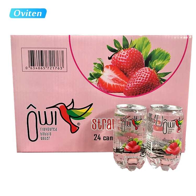 
Sweety carbonated soft drink 350ml PET transparent canned Sparkling soda water 