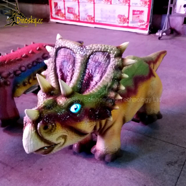 

Electric rides Triceratops with lighting eyes coin operated at shopping mall,playground,amusement, Picture,customized colour