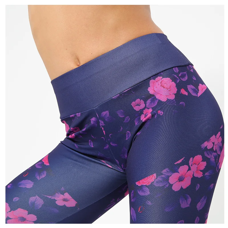 

2022 Wholesale Sexy Fitness Clothing Quick Dry High Waist Floral Printing Yoga Gym Leggings For Women