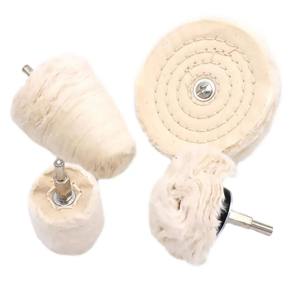 plastics watches jewelry ceramics glass WiMas 8PCS Buffing Pad Polishing Wheel White Cotton Mop