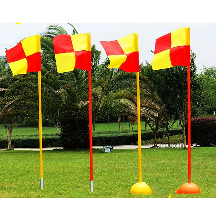 

PVC Soccer Training Corner Flags with Turf Base injection water pedestal Football Corner Flag