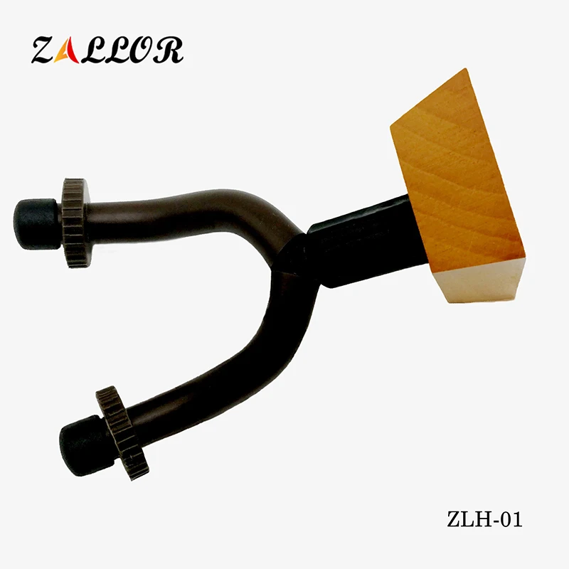 

ZLH-01 ZALLOR Durable Wooden Base Guitar Hanger Wall Mount Hooks, As picture shows