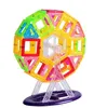 48PCS/Set Ferris wheel +Car magnetic building blocks for kids with Storage Box