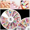 2016 hot sale new arrive New Mixed Pearl Rhinestone Fimo Nail Art 3D Acrylic Decoration Round