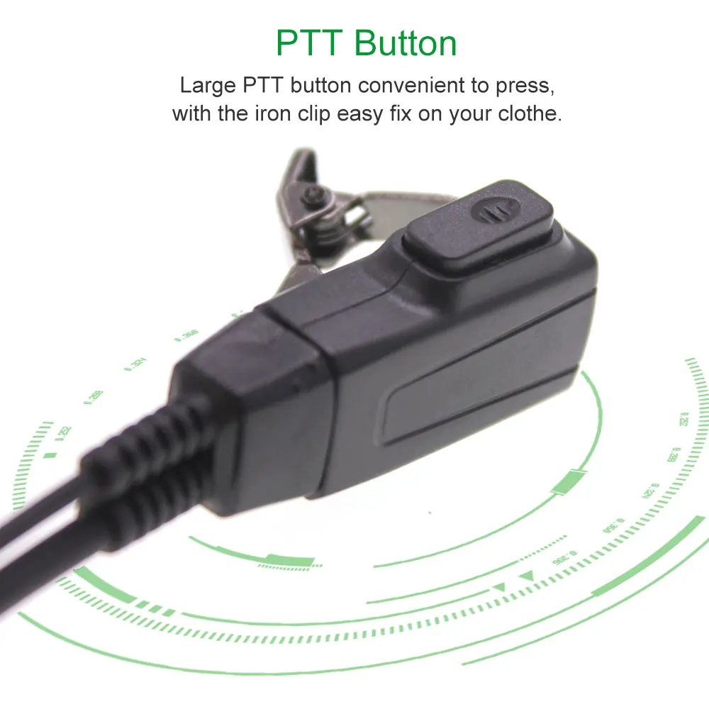 Acoustic Tube AT-G20-K1 With clip PTT handsfree for Baofeng Bf-888s UV-5R UV-82 two way radios Mic Earpiece - ANKUX.COM