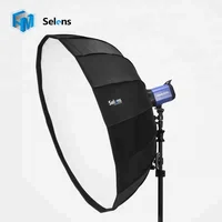 

Selens 65cm 26" Black & Sliver Foldable Collapsible Beauty Dish Softbox