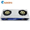 Stainless steel blue flame kitchen two burner gas cooker stove