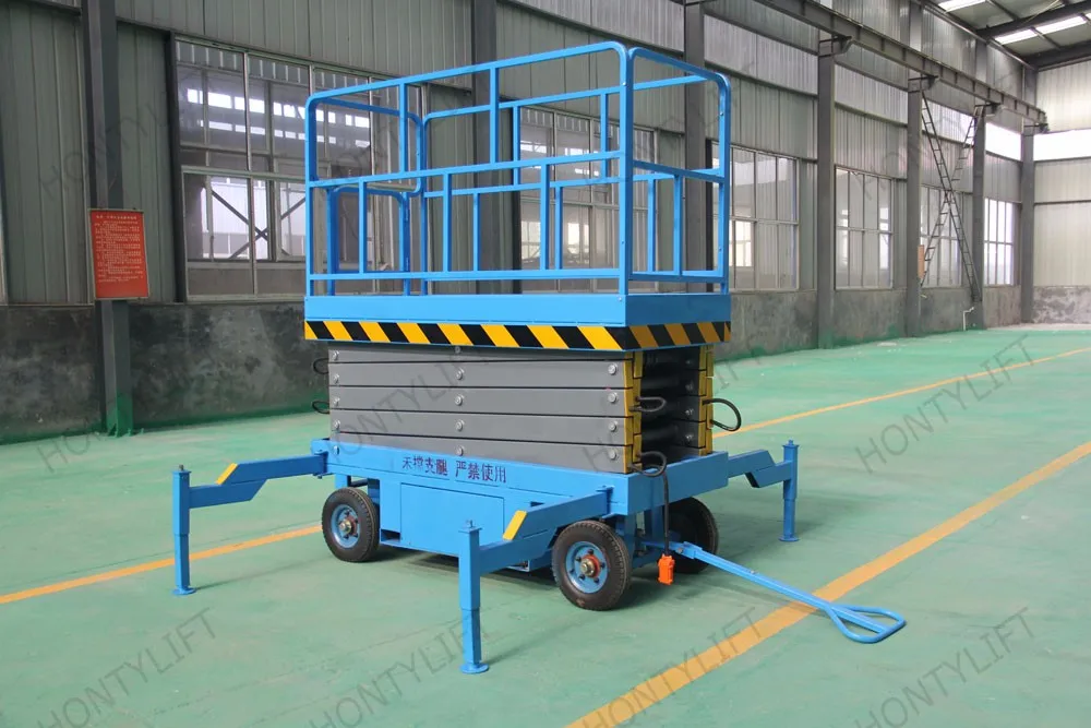 electric mobile scaffolding scissors lift/ hydraulic climbing work lift ...