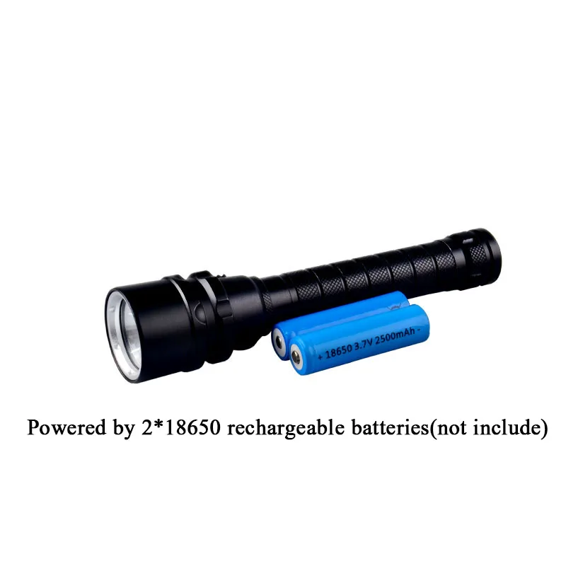 High Power T6 18650 Rechargeable IP68 Underwater Diving Torch LED