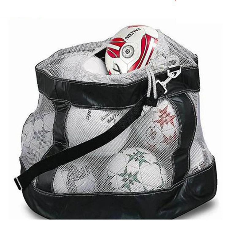 Soccer Bag With Football Rugby Mesh Drawstring Ball Bag Soccer Holder