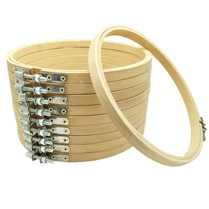 Image of 6 inch Bamboo Embroidery Craft Cross Stitch Hoops