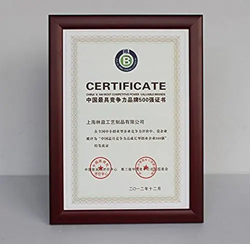 Yakri Solid Wooden Document Certificate Frames,Red Wood Diploma Prints with Clear Acrylic Front- Counter&wall Mounted