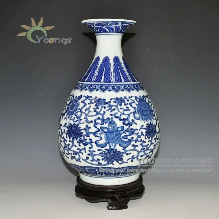 Jingdezhen Antique Blue And White Ceramic Flower Vases For Wholesale
