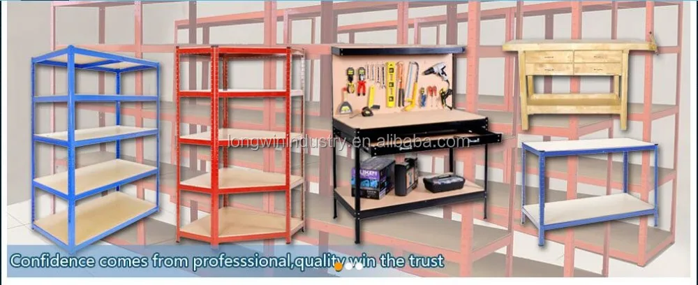 5 Tire Metal Storage Rack Adjustable Warehouse Storage Shelving