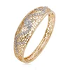 51688 New style custom engrave flowers designs bangle, multi color gold plated elegant jewelry