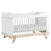 Durable and stable european style multifunctional solid wooden baby cot