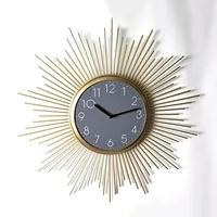 

Modern Artistic Feeling Of The Sun Shape Metal Wall Clock