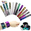 Bracelet for Mermaid Sequin Slap Flip Bracelet for Mermaid Bracelet 24 Colors Wristband for Party Favors Birthday KPG301