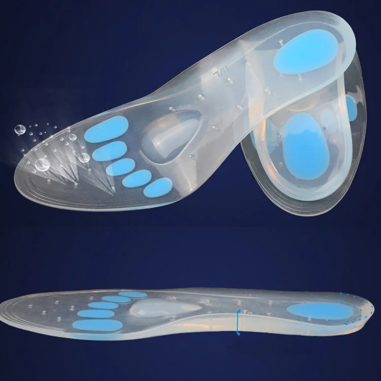 

foot care medical grade transparent silicone gel shoe insole material