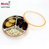3 Compartments Stainless Steel Lunch Box Container with Leak-Resistant Lids