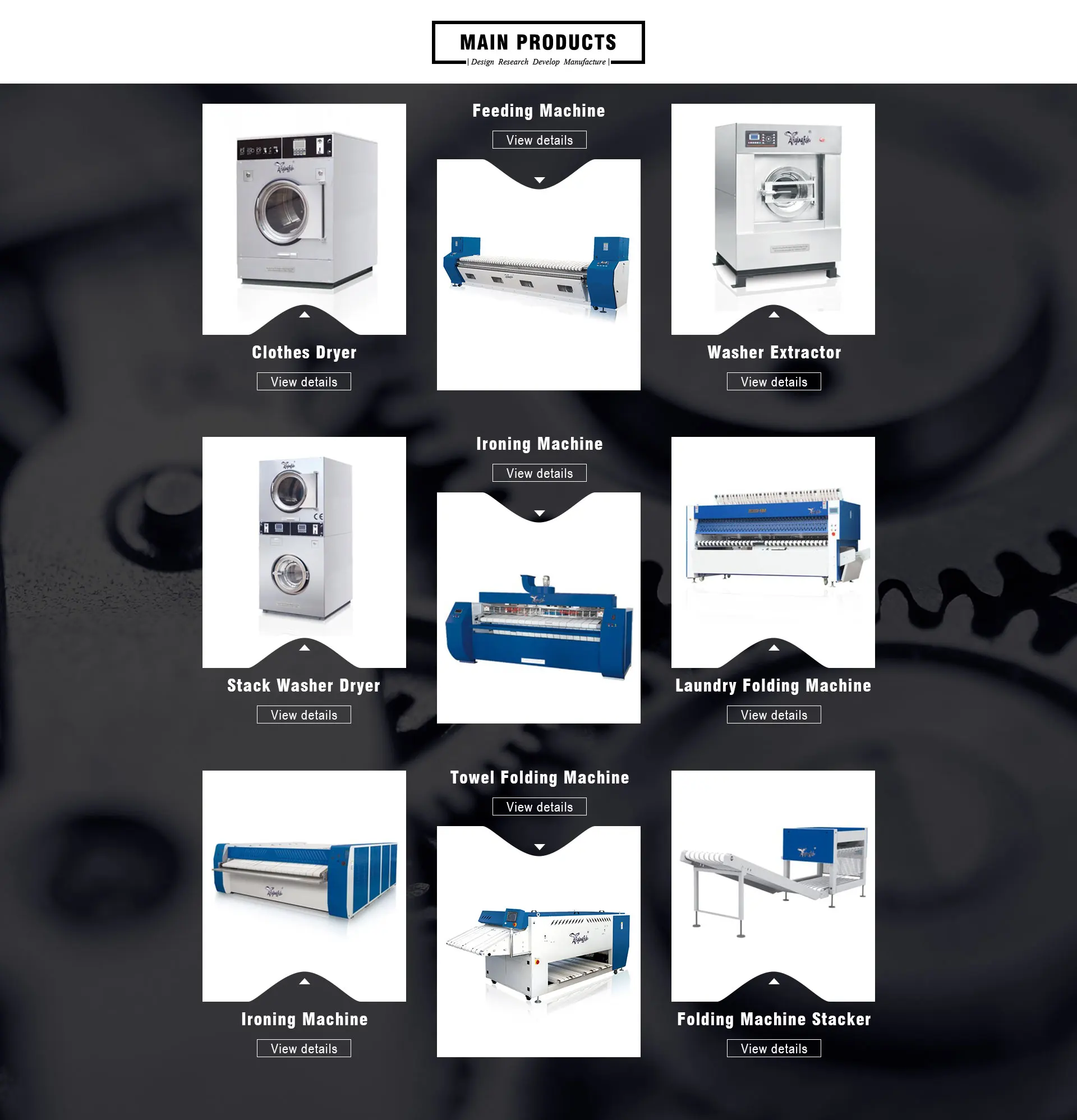 Clothes conveyor (Dress taking line for dry cleaning shop) supplier