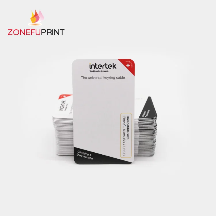 
Amazon Best Seller Business Card Printing Goods Instruction Paper Card Packaging Header Card 