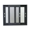 Double glazed glass aluminum 3 tracks sliding windows with mosquito net or blinds
