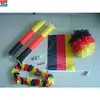 Cheap german flag football fans 6 pieces set hand flag make-up stick face paint wig and hawaii lei