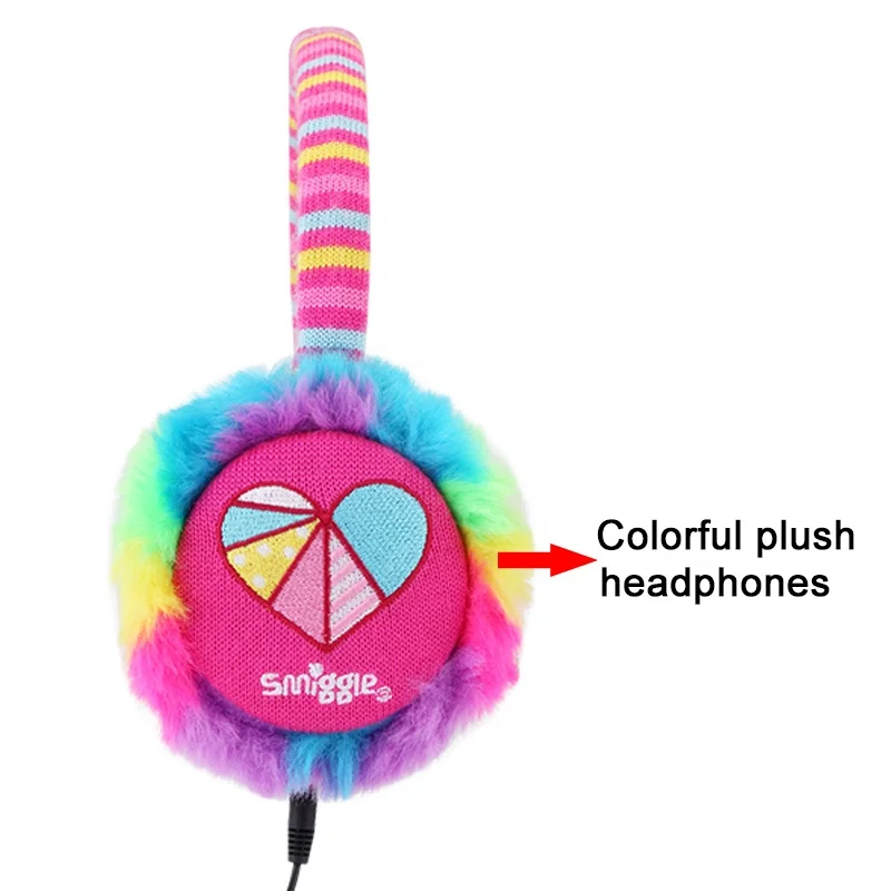 Warm Plush Fluffy Earmuff Wired Stereo Headphones,Soft Comfortable
