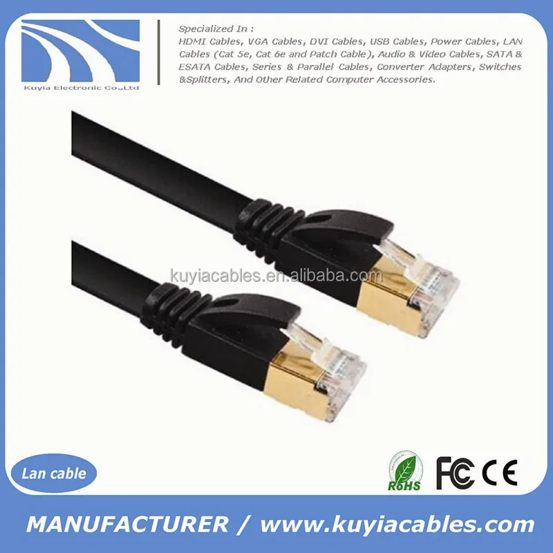 Color : Color3 LIAOTIAN 1m Gold Head Plated CAT7 High Speed 10Gbps Ultra-Thin Flat Ethernet Network LAN Cable 